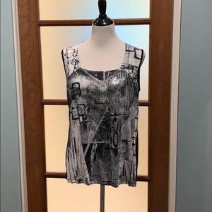 Worn once. Black and silver top XL Dolcezza